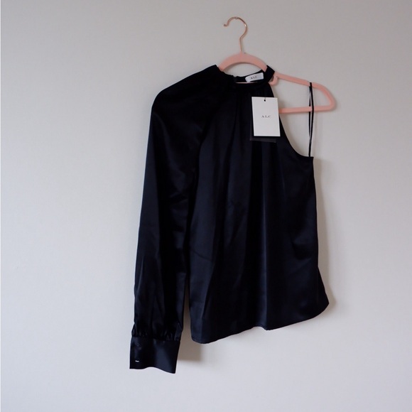 A.L.C. Piper Silk One Shoulder Top - Picture 4 of 11